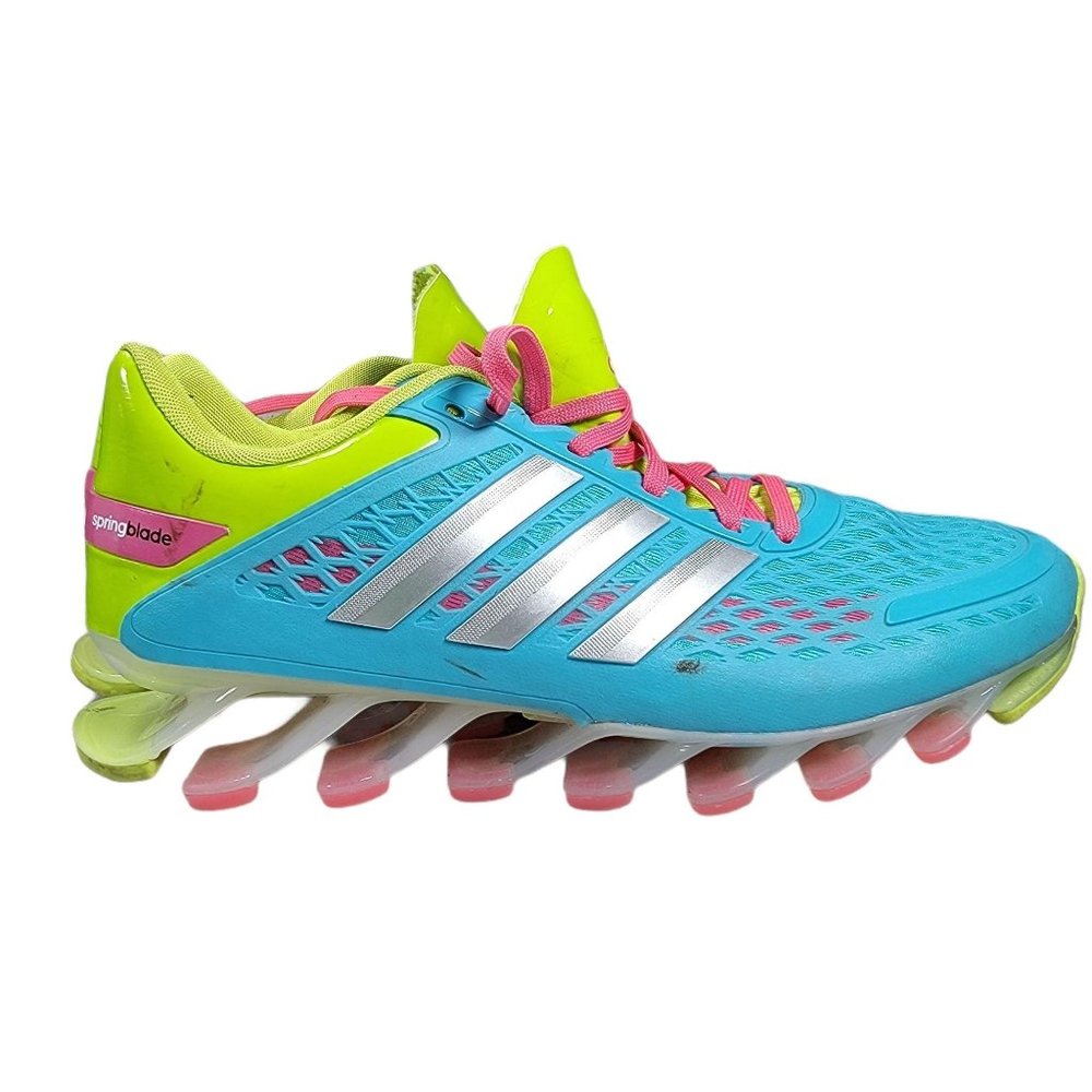 Adidas Springblade Razor Mens Size 6 Blue Lime Green Pink Athletic Shoes Casual
